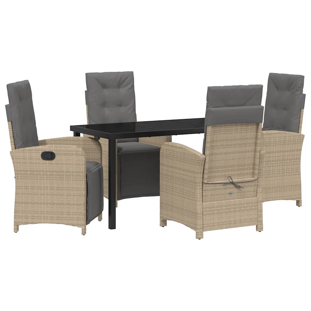 Have Spisebordssæt 5 pcs Beige polyrattan