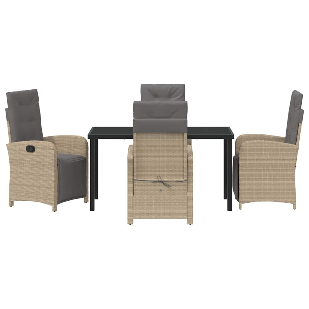 Have Spisebordssæt 5 pcs Beige polyrattan
