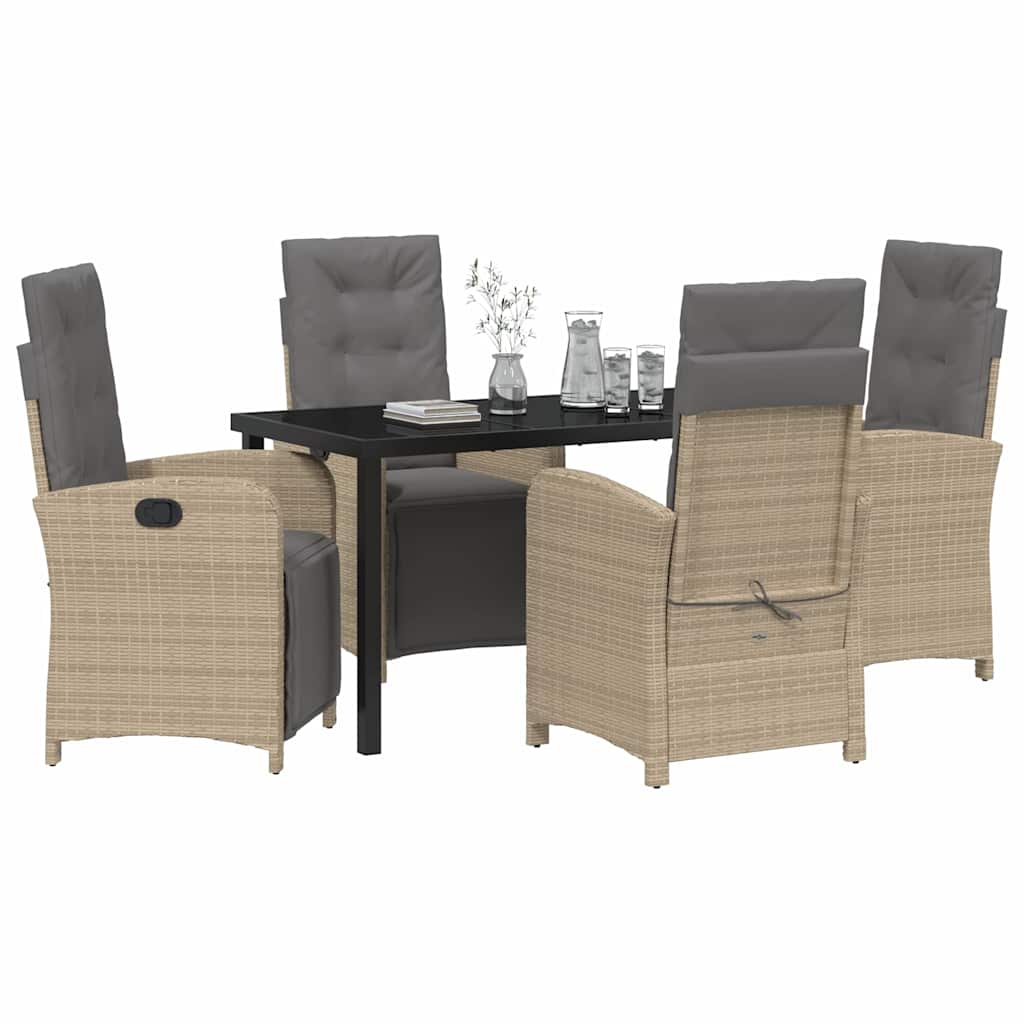Have Spisebordssæt 5 pcs Beige polyrattan