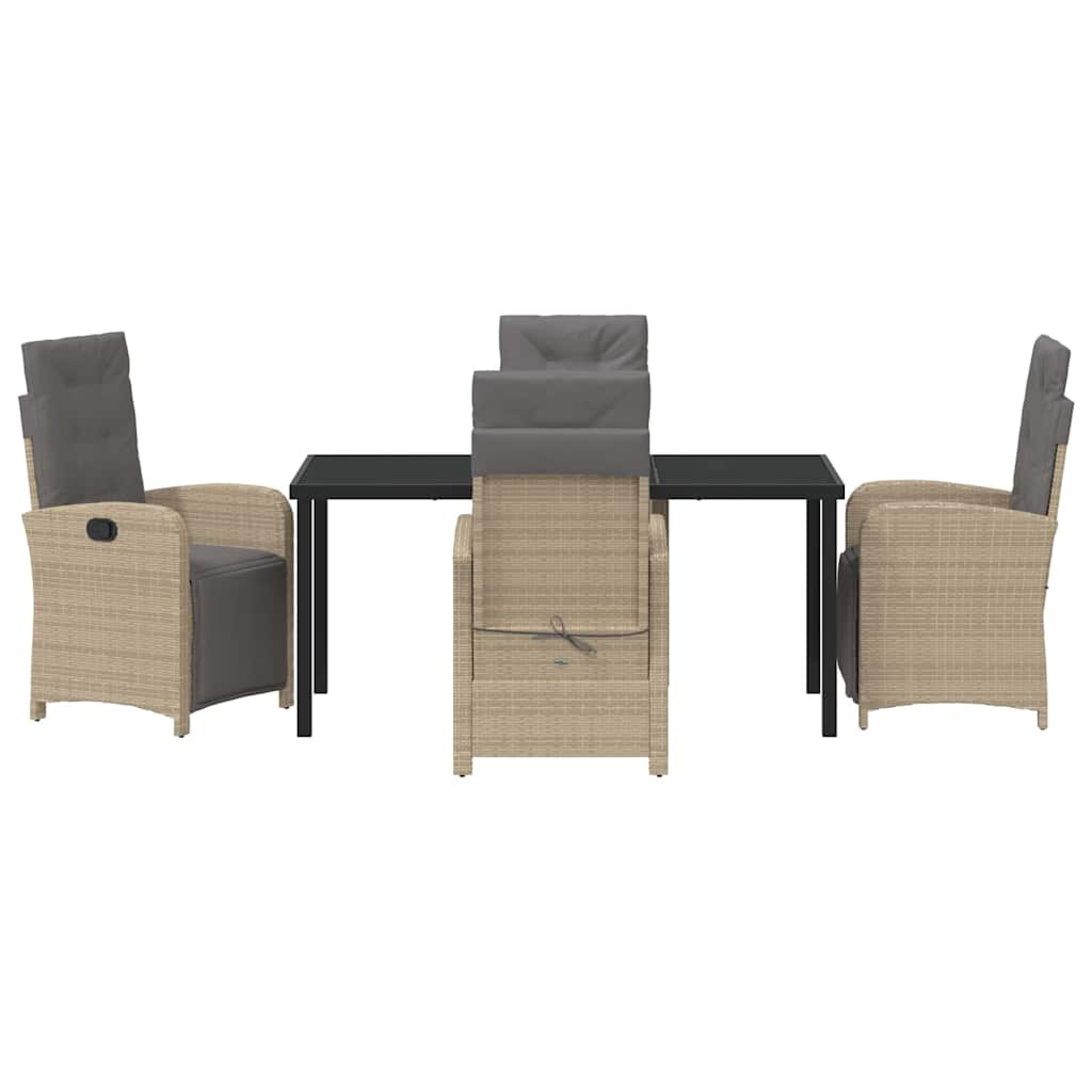 Have Spisebordssæt 5 pcs Beige polyrattan
