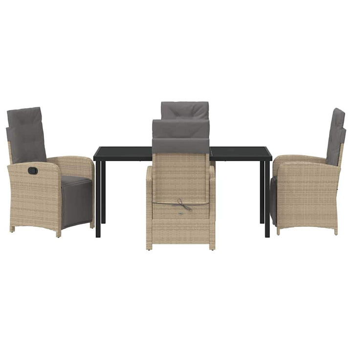Have Spisebordssæt 5 pcs Beige polyrattan