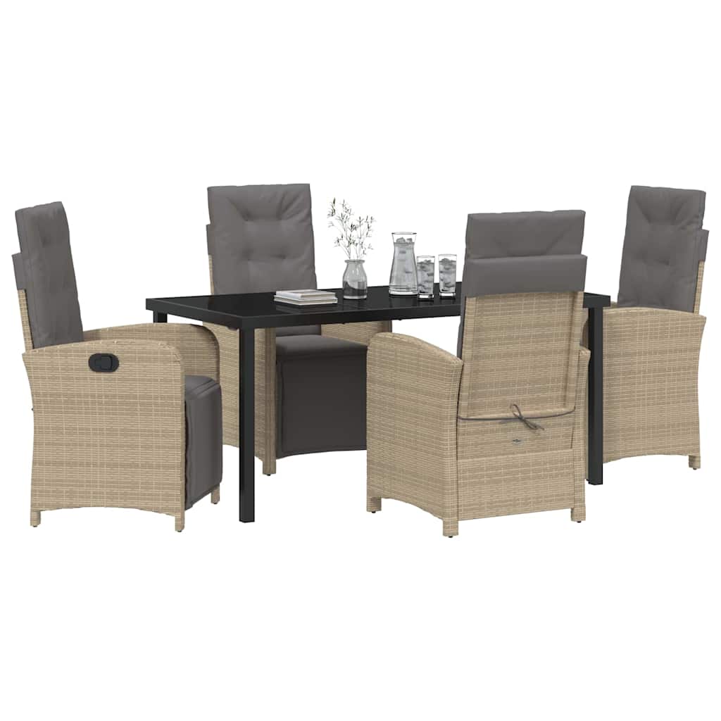 Have Spisebordssæt 5 pcs Beige polyrattan