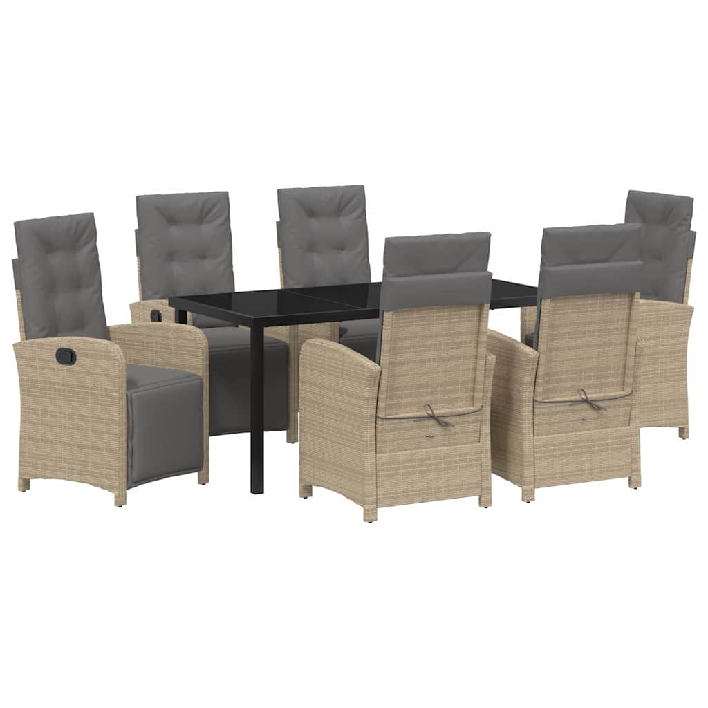 Have Spisebordssæt 7 pcs Beige polyrattan