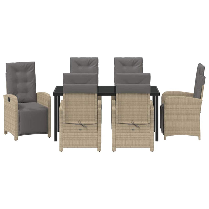 Have Spisebordssæt 7 pcs Beige polyrattan