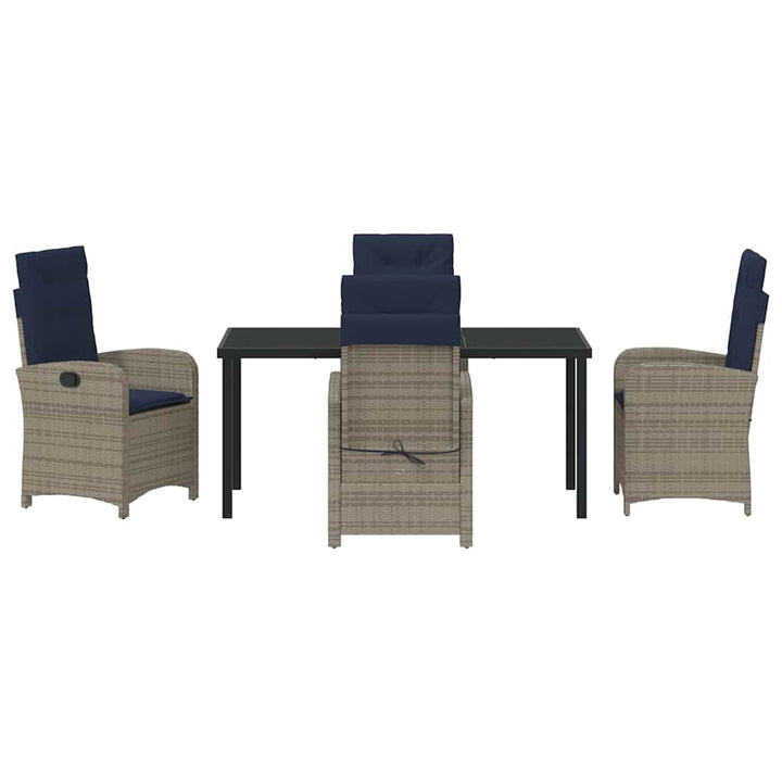 Have Spisebordssæt 5 pcs Grå polyrattan