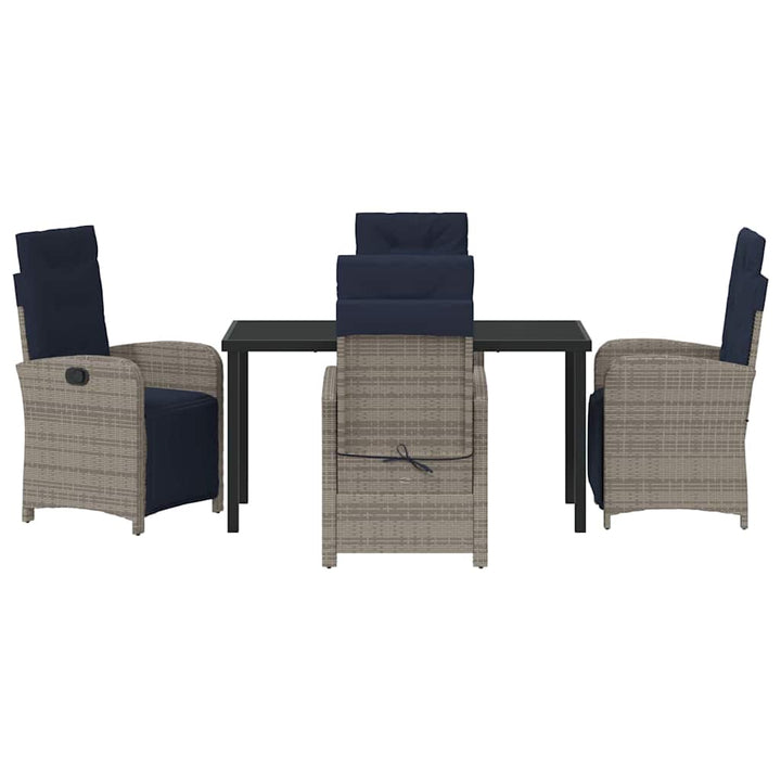 Have Spisebordssæt 5 pcs Grå polyrattan