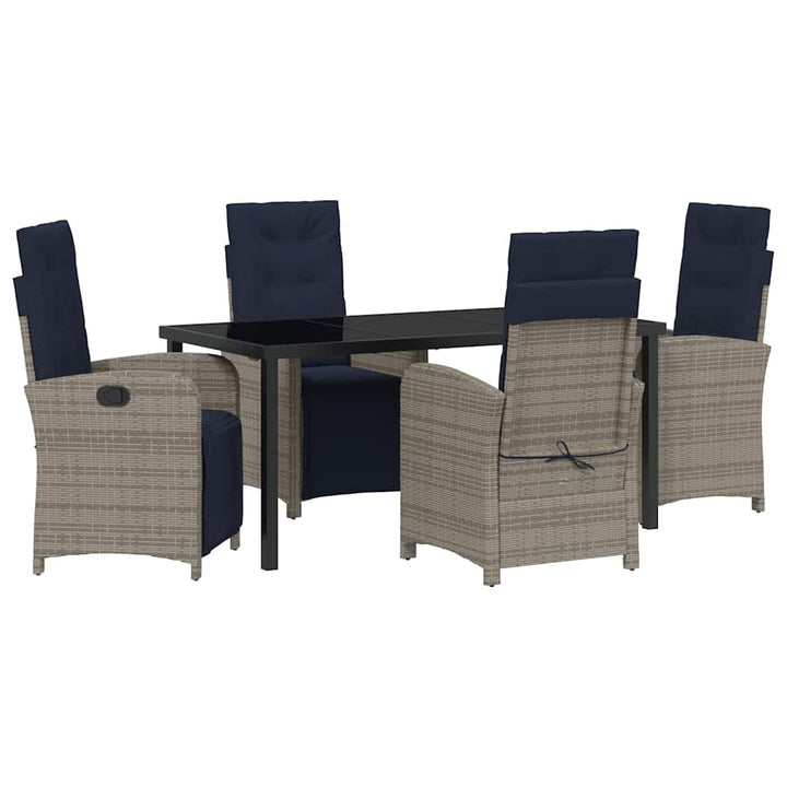 Have Spisebordssæt 5 pcs Grå polyrattan