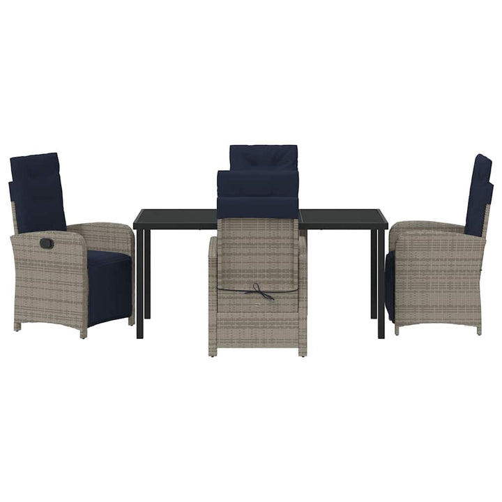 Have Spisebordssæt 5 pcs Grå polyrattan