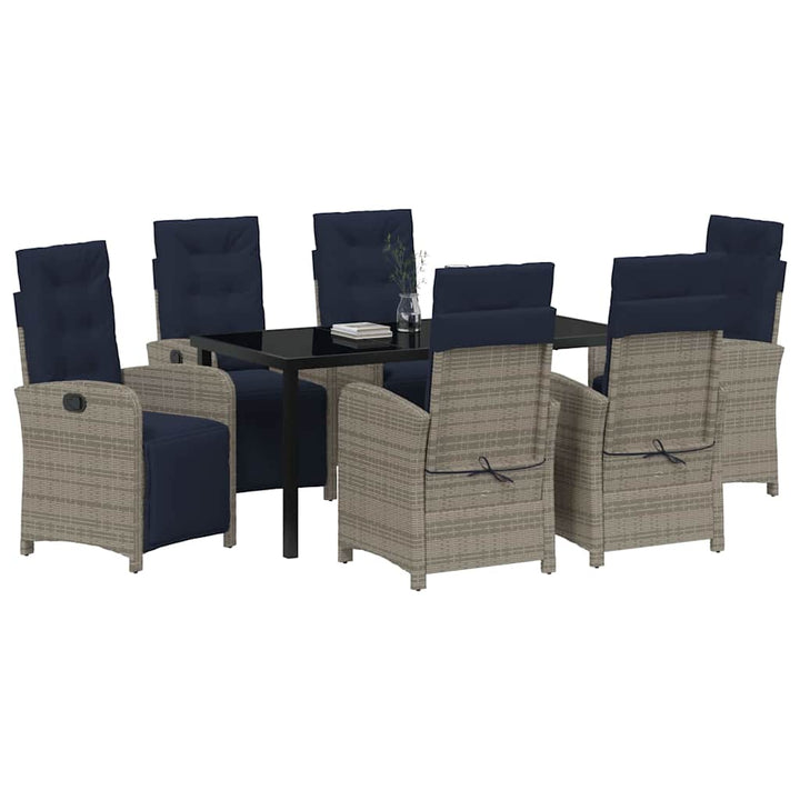 Have Spisebordssæt 7 pcs Grå polyrattan