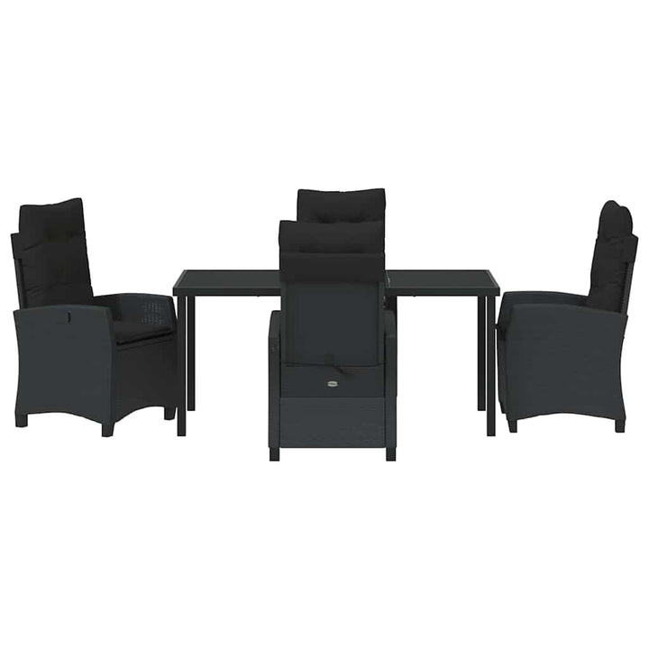 Have Spisebordssæt 5 pcs Sort polyrattan