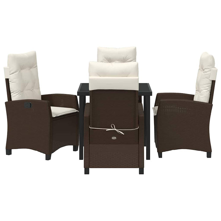 Have Spisebordssæt 5 pcs Brun polyrattan