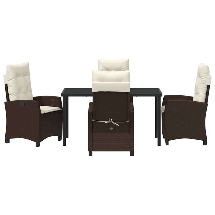 Have Spisebordssæt 5 pcs Brun polyrattan