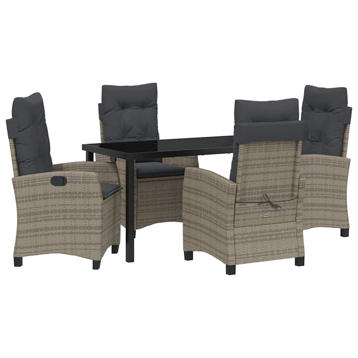 Have Spisebordssæt 5 pcs Grå polyrattan