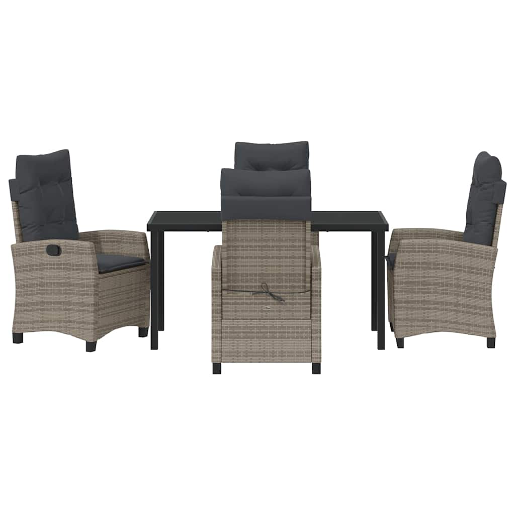 Have Spisebordssæt 5 pcs Grå polyrattan