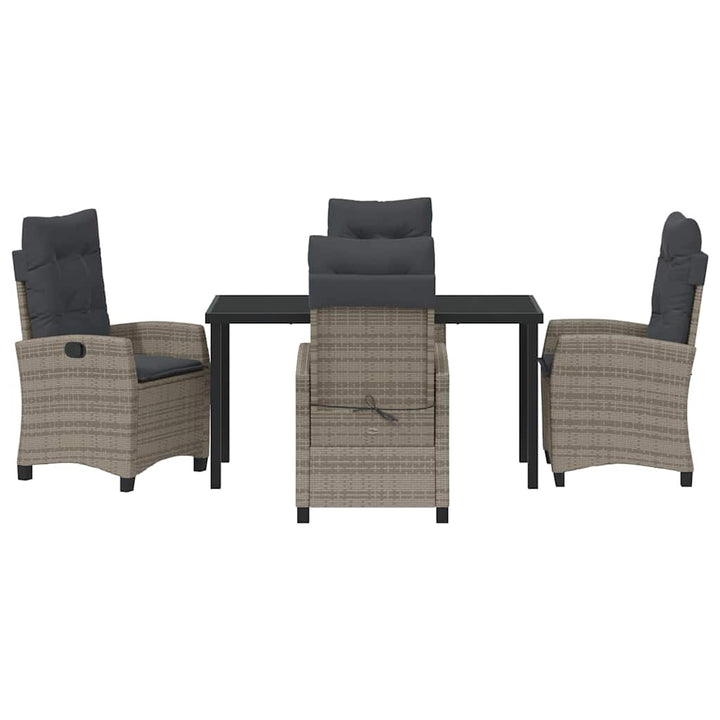 Have Spisebordssæt 5 pcs Grå polyrattan