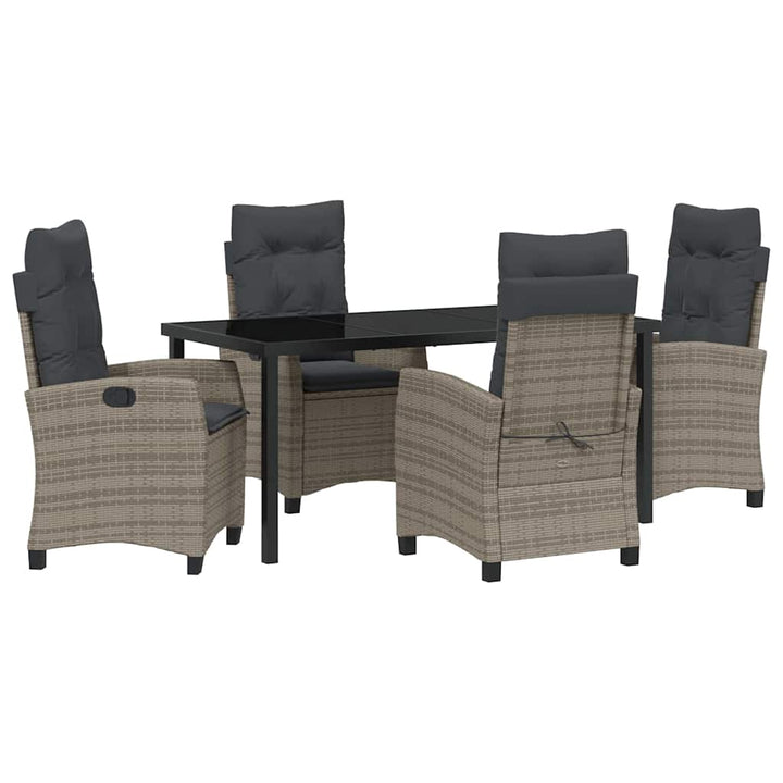 Have Spisebordssæt 5 pcs Grå polyrattan