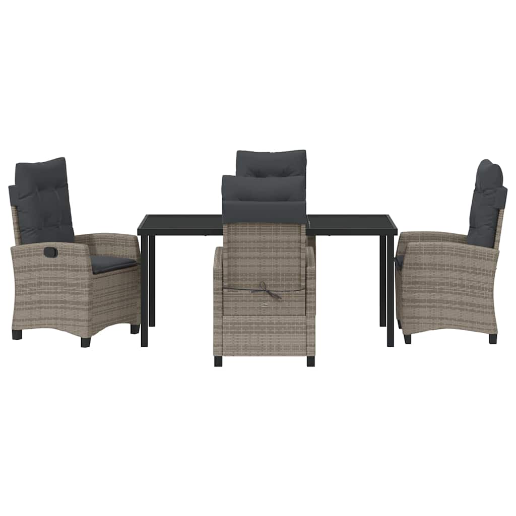 Have Spisebordssæt 5 pcs Grå polyrattan