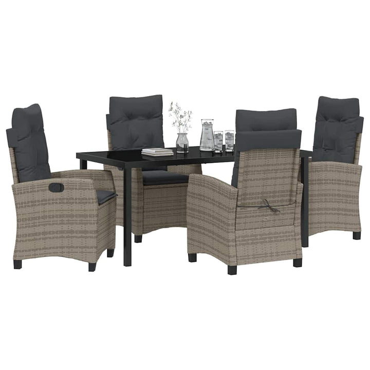 Have Spisebordssæt 5 pcs Grå polyrattan