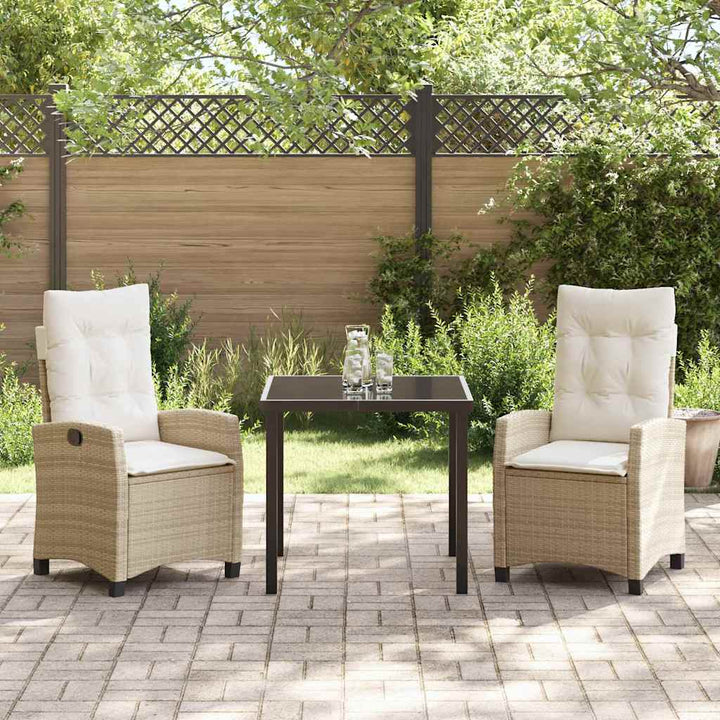 Have Spisebordssæt 3 pcs Beige polyrattan