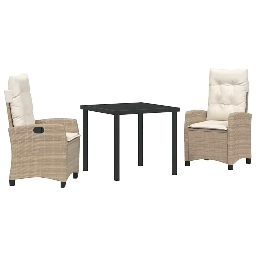 Have Spisebordssæt 3 pcs Beige polyrattan