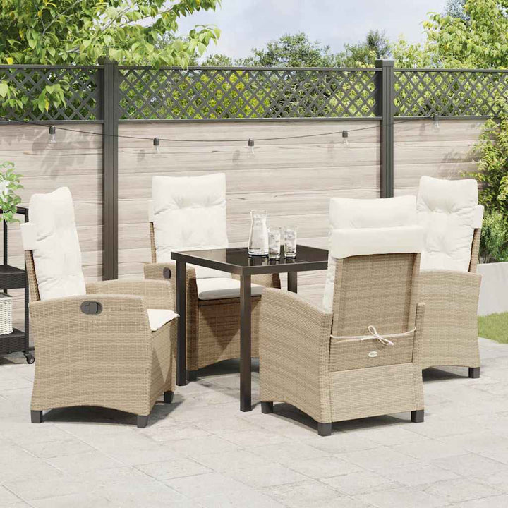 Have Spisebordssæt 5 pcs Beige polyrattan
