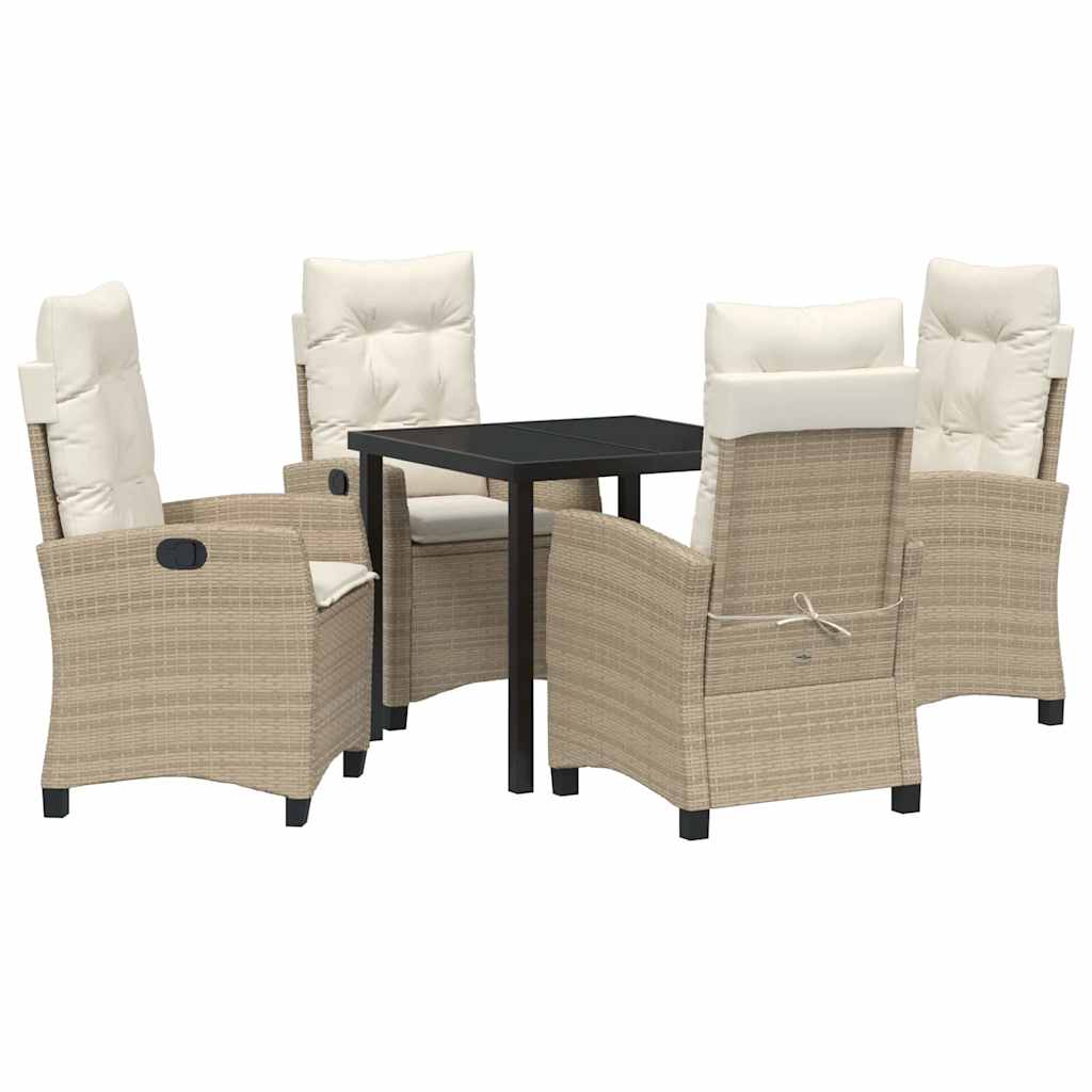 Have Spisebordssæt 5 pcs Beige polyrattan
