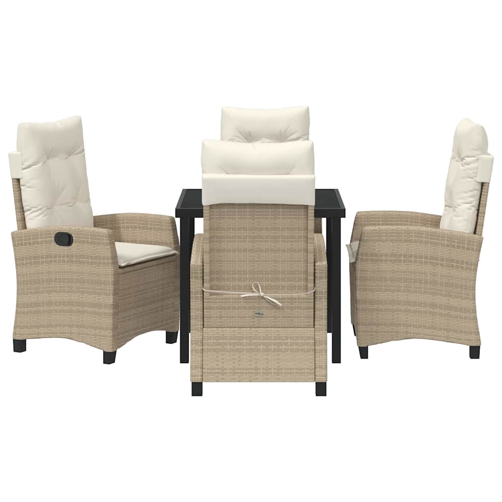 Have Spisebordssæt 5 pcs Beige polyrattan