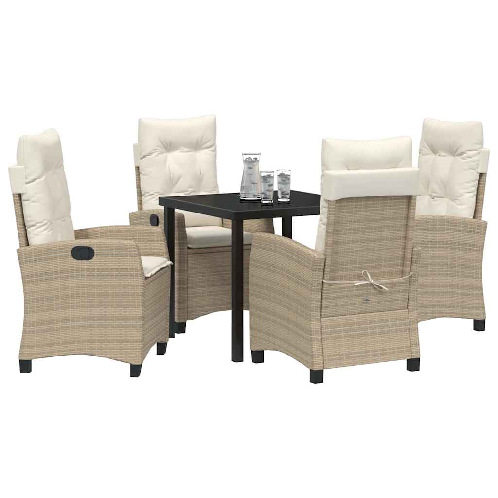 Have Spisebordssæt 5 pcs Beige polyrattan