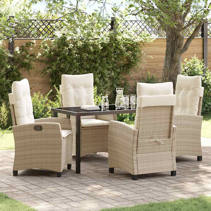 Have Spisebordssæt 5 pcs Beige polyrattan