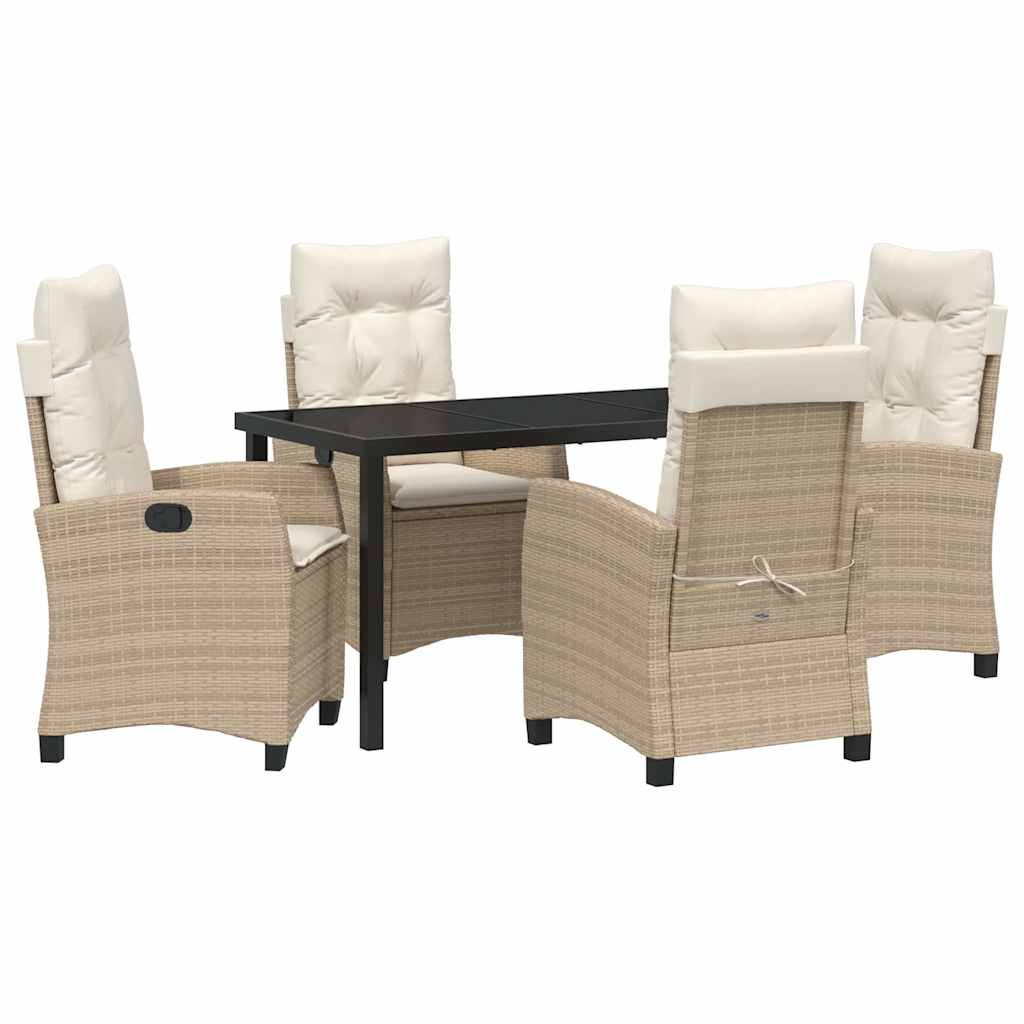 Have Spisebordssæt 5 pcs Beige polyrattan