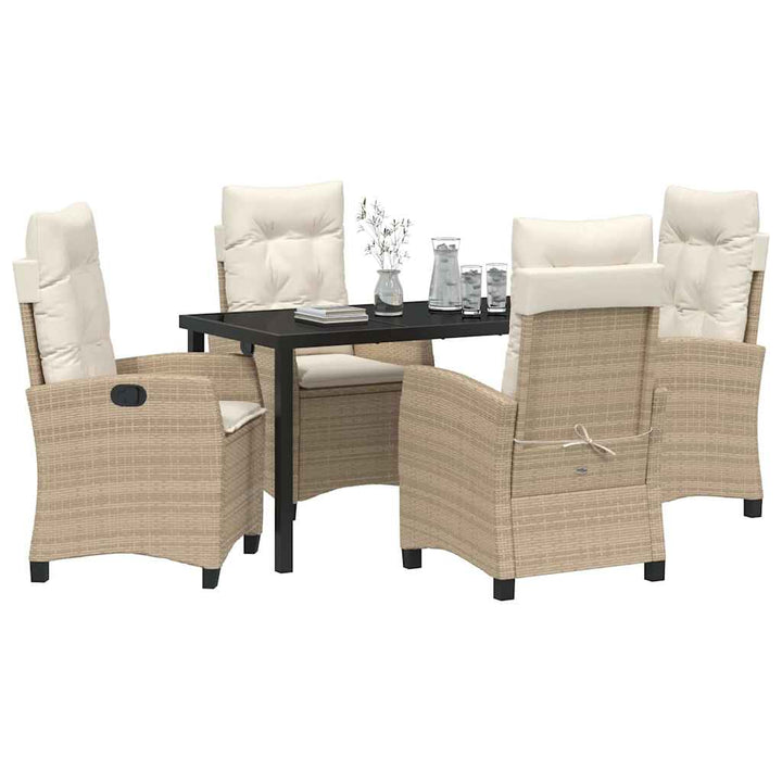 Have Spisebordssæt 5 pcs Beige polyrattan