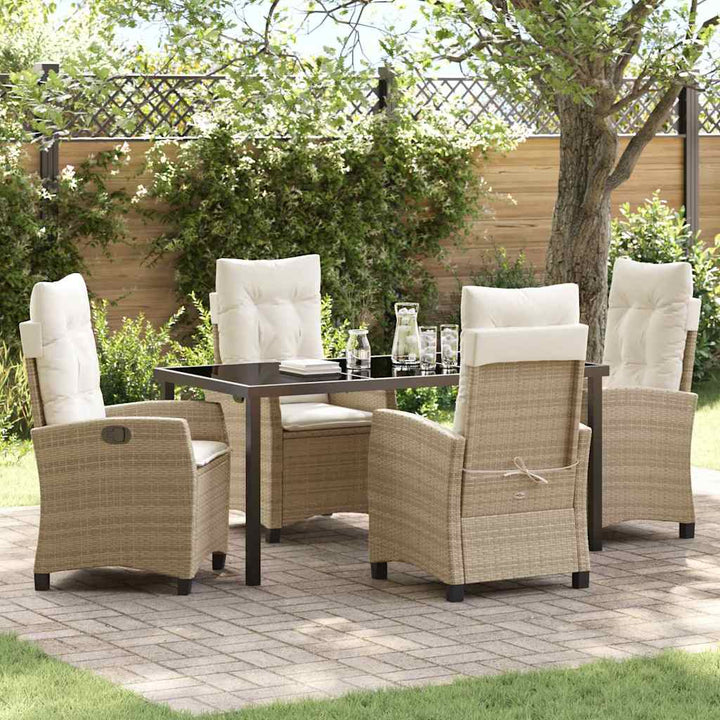 Have Spisebordssæt 5 pcs Beige polyrattan