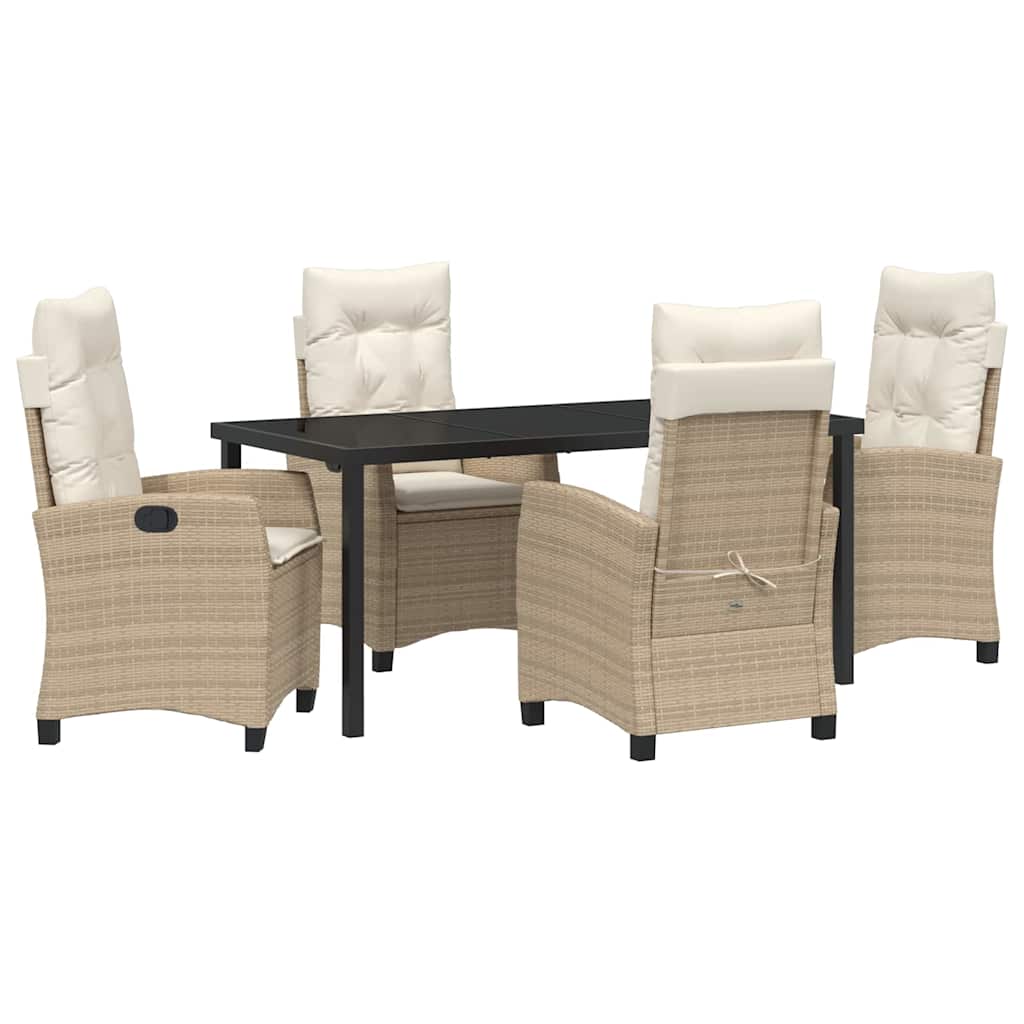 Have Spisebordssæt 5 pcs Beige polyrattan