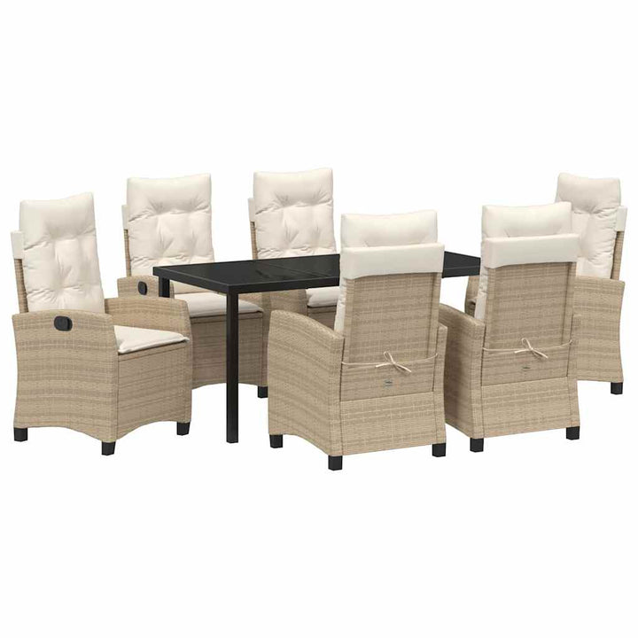 Have Spisebordssæt 7 pcs Beige polyrattan