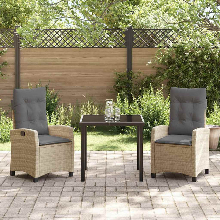 Have Spisebordssæt 3 pcs Beige polyrattan