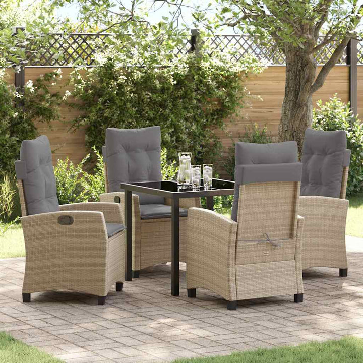 Have Spisebordssæt 5 pcs Beige polyrattan