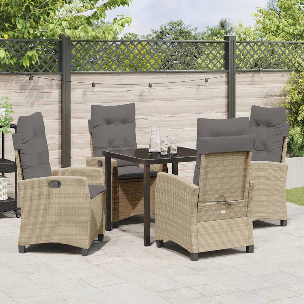 Have Spisebordssæt 5 pcs Beige polyrattan