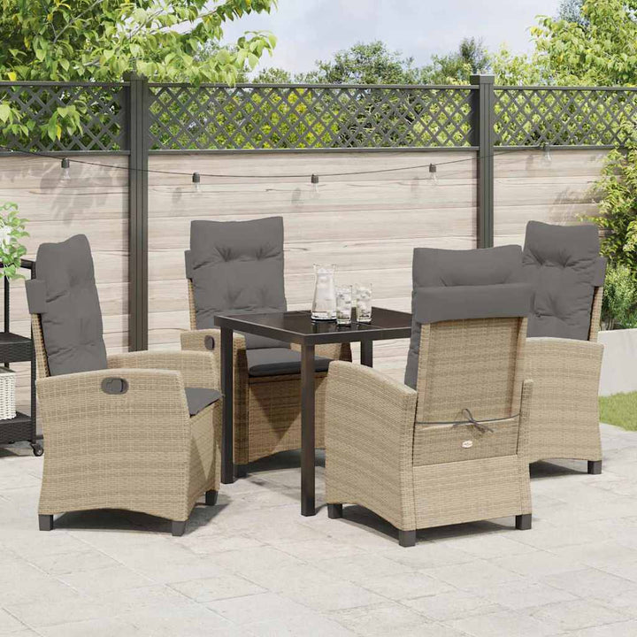 Have Spisebordssæt 5 pcs Beige polyrattan