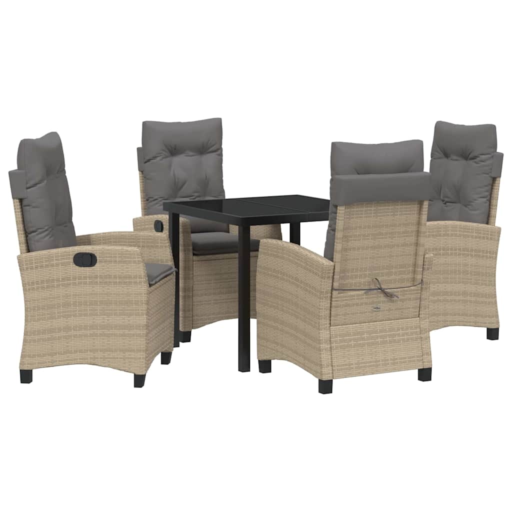 Have Spisebordssæt 5 pcs Beige polyrattan