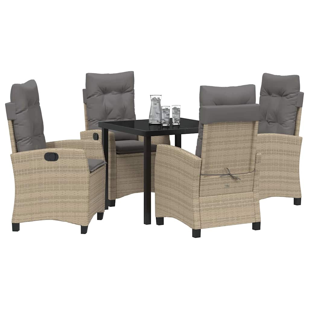 Have Spisebordssæt 5 pcs Beige polyrattan
