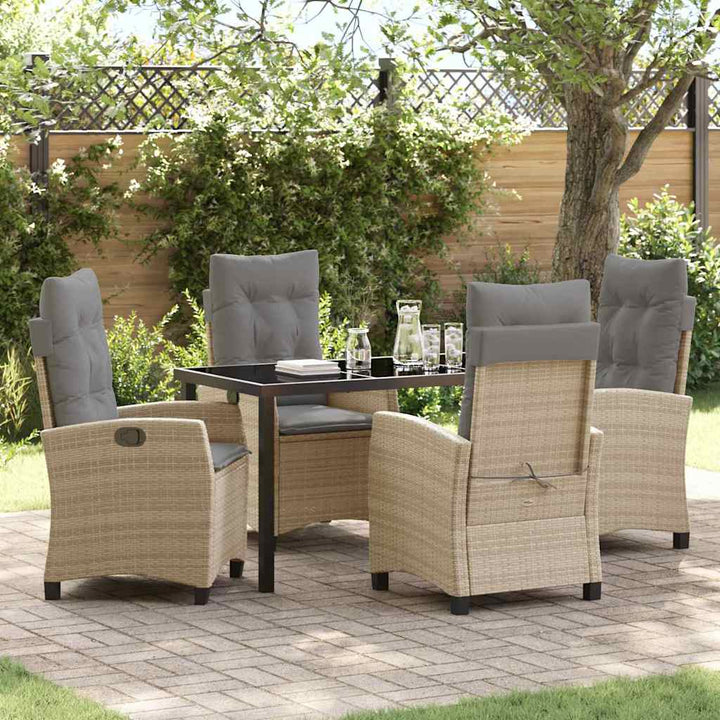 Have Spisebordssæt 5 pcs Beige polyrattan