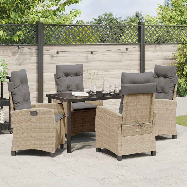 Have Spisebordssæt 5 pcs Beige polyrattan