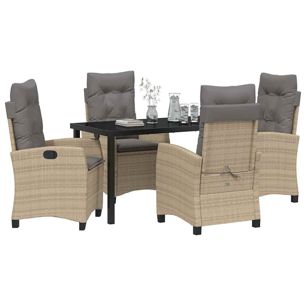 Have Spisebordssæt 5 pcs Beige polyrattan