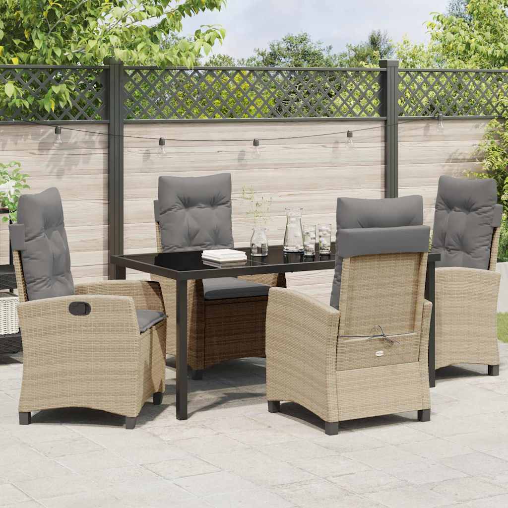 Have Spisebordssæt 5 pcs Beige polyrattan