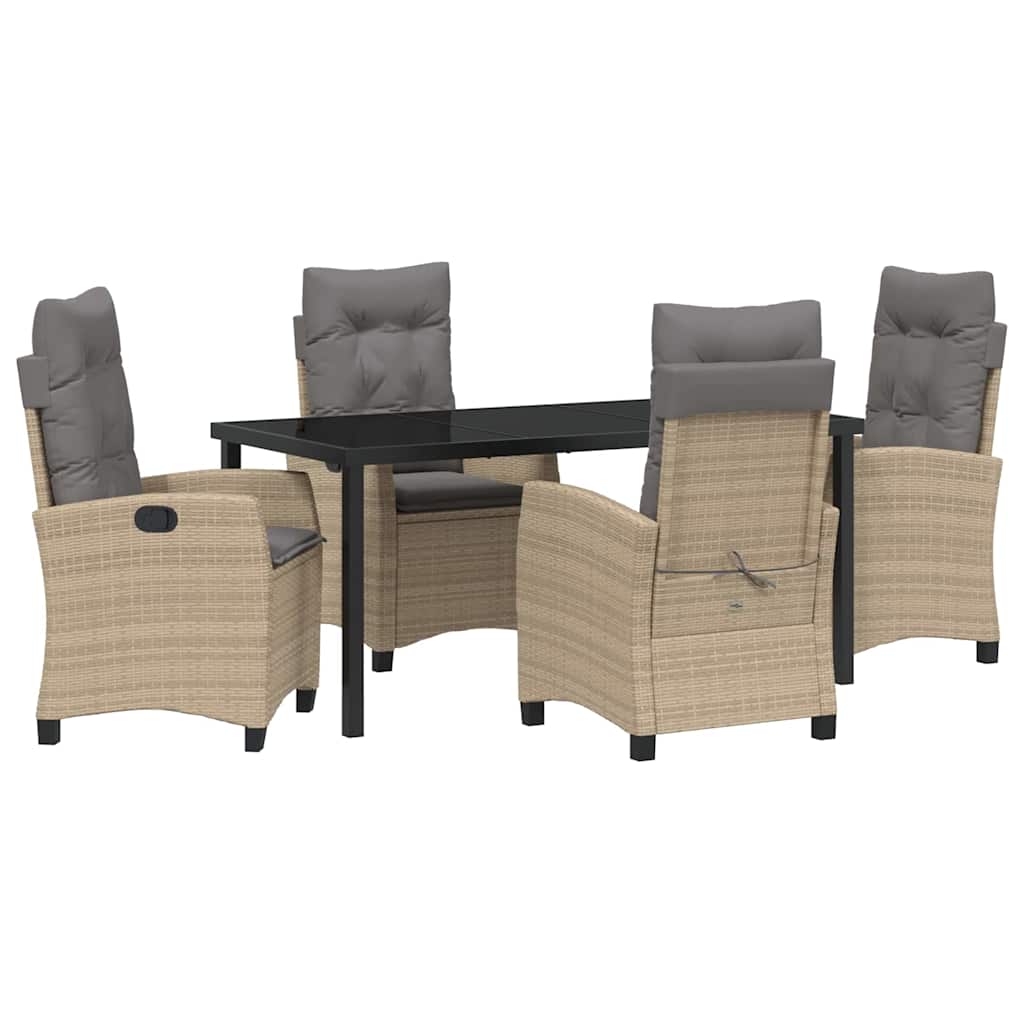 Have Spisebordssæt 5 pcs Beige polyrattan