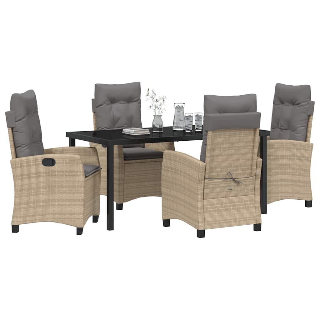 Have Spisebordssæt 5 pcs Beige polyrattan