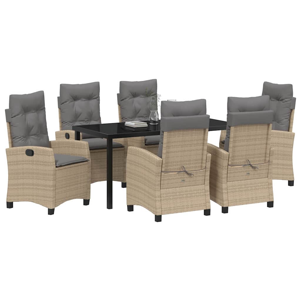 Have Spisebordssæt 7 pcs Beige polyrattan