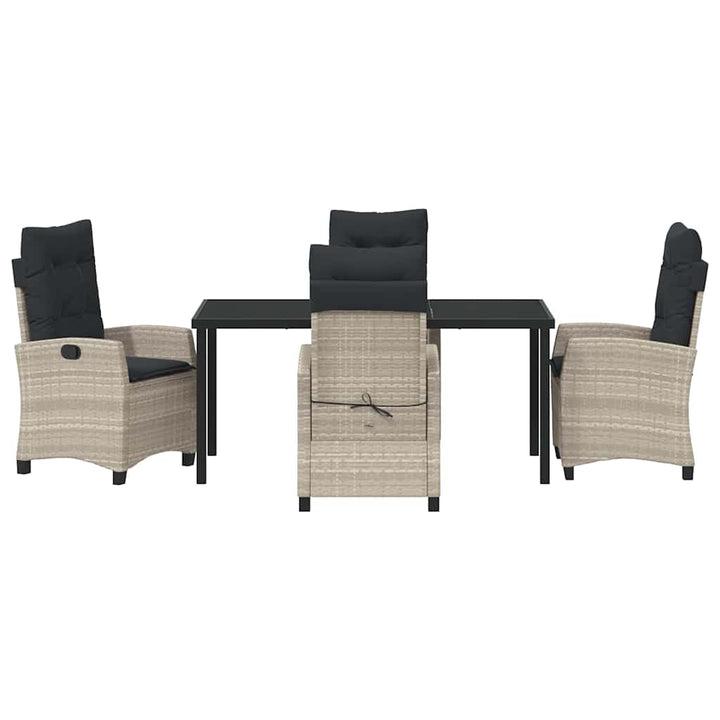 Have Spisebordssæt 5 pcs Lysegrå polyrattan