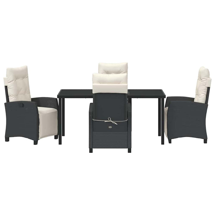 Have Spisebordssæt 5 pcs Sort polyrattan