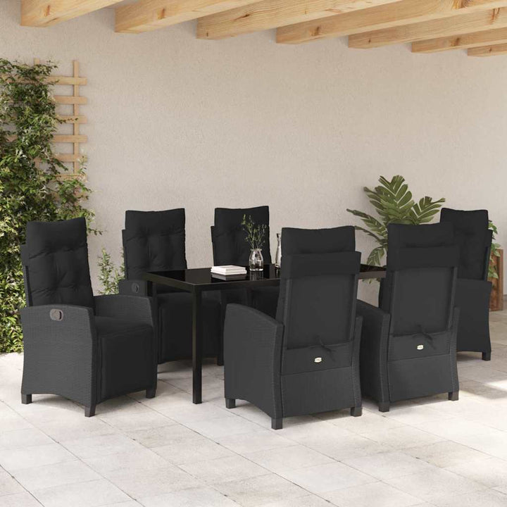 Have Spisebordssæt 7 pcs Sort polyrattan